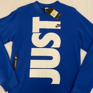 New Men's Blue Nike Sweatshirt